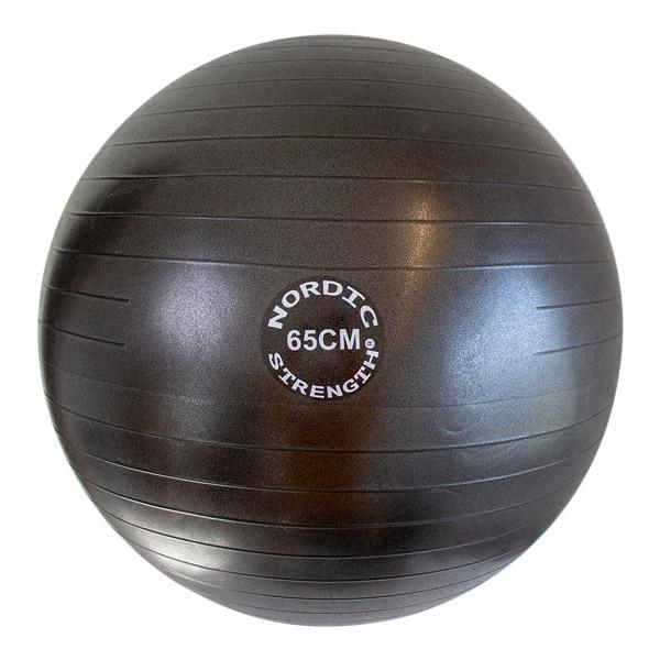 Hochwertiger Gymnastikball von Nordic Strength, 65 cm, schwarz