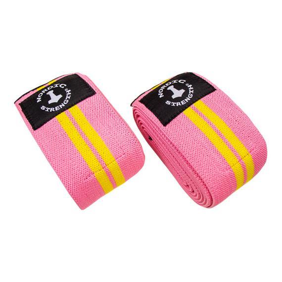Kniebandage mit Klettverschluss, pink-gelb, je 2 m (Paar)