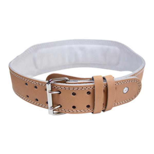 Schlichter Trainingsgürtel, hellbraunes Leder