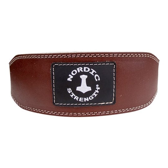 Schlichter Trainingsgürtel, dunkelbraunes Leder