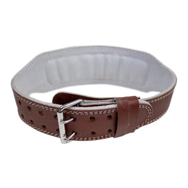 Schlichter Trainingsgürtel, dunkelbraunes Leder