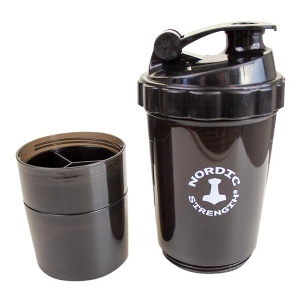 Protein Shaker PRO mit Pillen- und Pulverfach