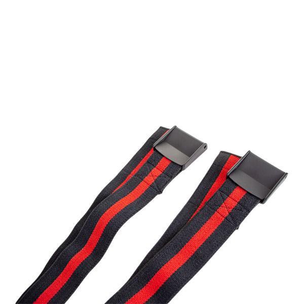 Okklusionsbänder für die Beine, schwarz-rot (Paar)