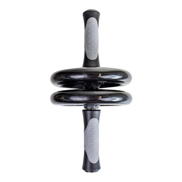 Bauchroller mit doppeltem Rad, hellgrau/schwarz