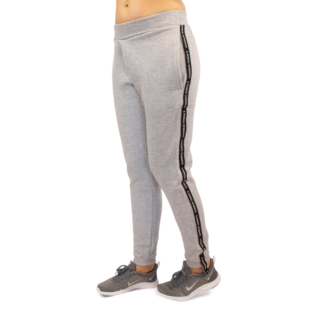 Jogginghose Deluxe - Grau mit schwarzen Streifen