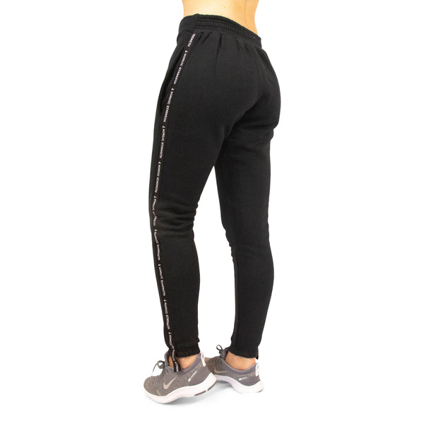 Jogginghose Deluxe - Schwarz mit weißen Streifen