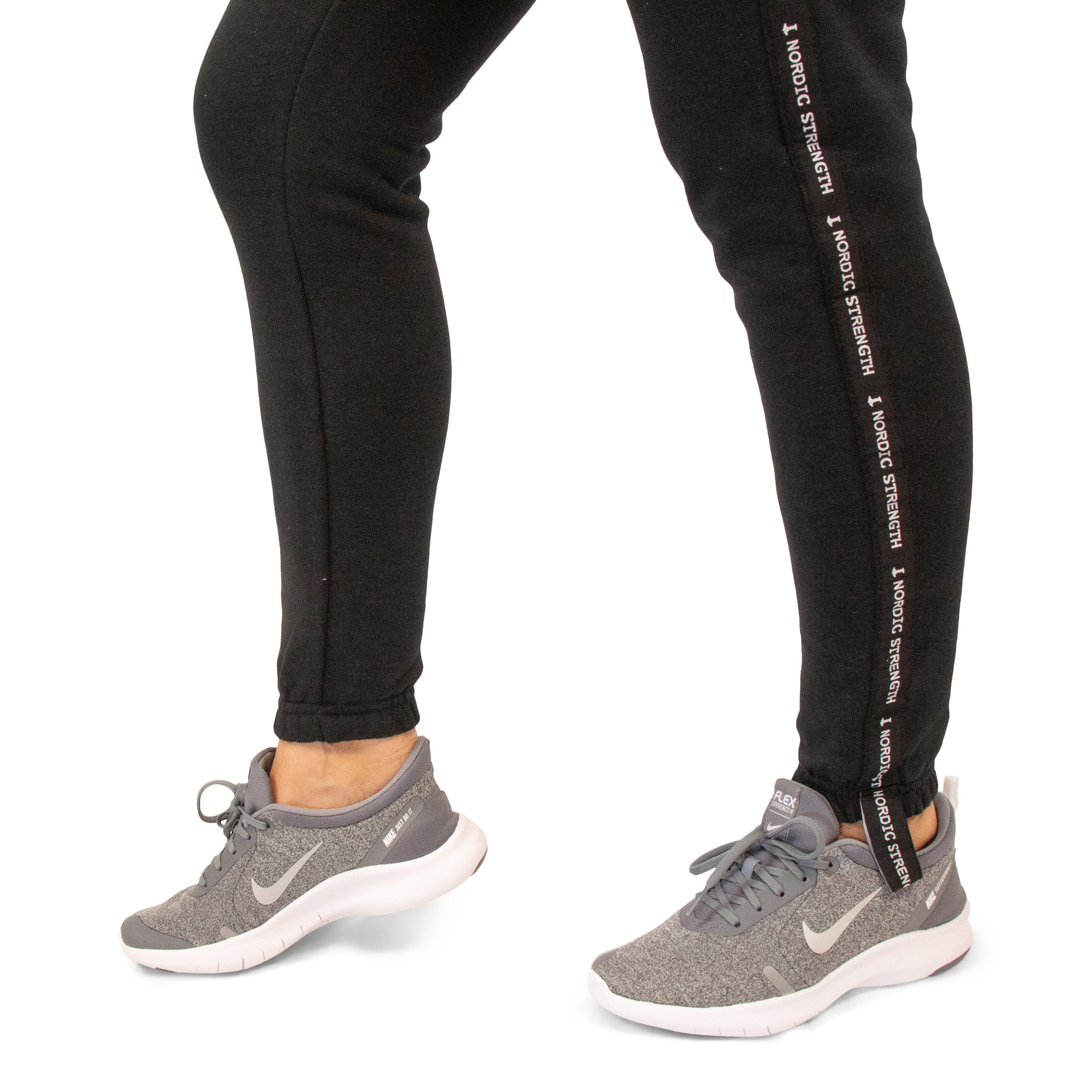 Jogginghose Deluxe - Schwarz mit weißen Streifen