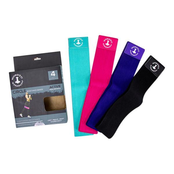 PowerBand, 4er-Set, kurzer Loop aus Baumwolle/Elasthan