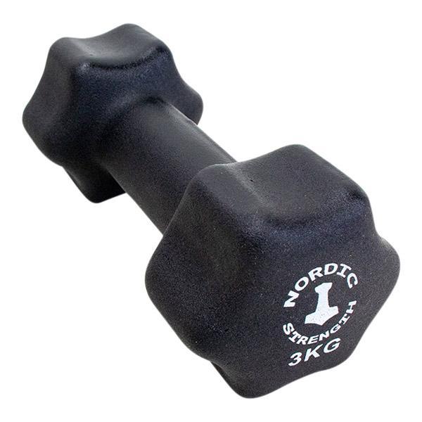 Gymnastikhantel von Nordic Strength, 'Black Edition', 3 kg