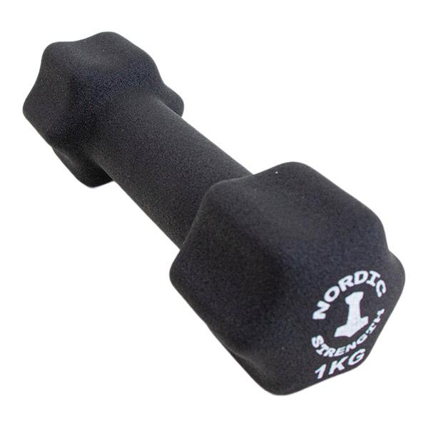 Gymnastikhantel von Nordic Strength, 'Black Edition', 1 kg