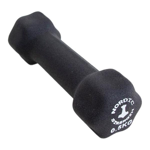 Gymnastikhantel von Nordic Strength, 'Black Edition', 0,5 kg