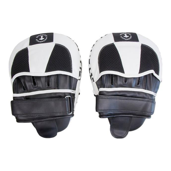 Handpratzen, leicht gekrümmt, schwarz-weiß (Paar)