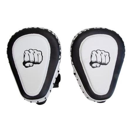 Handpratzen, leicht gekrümmt, schwarz-weiß (Paar)