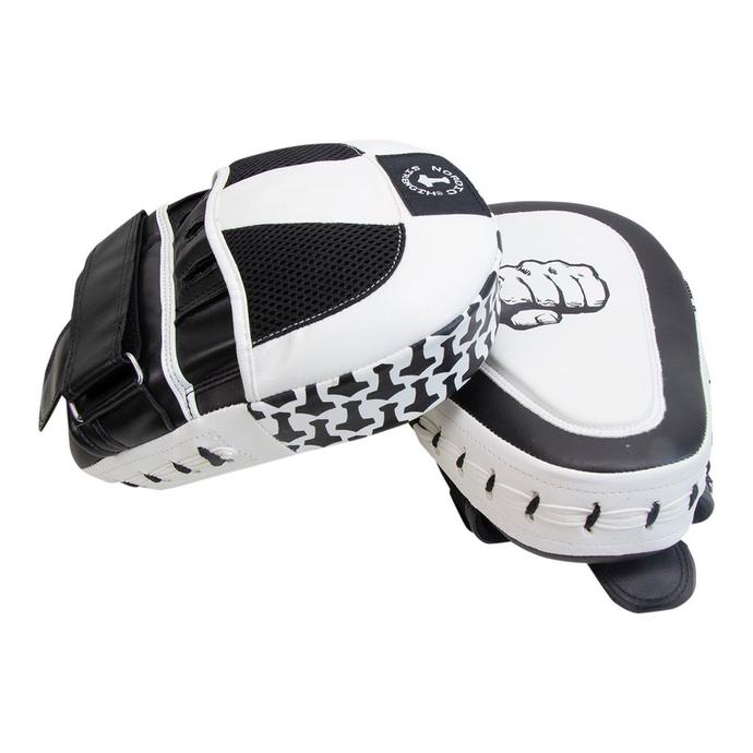 Handpratzen, leicht gekrümmt, schwarz-weiß (Paar)