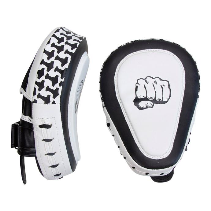 Handpratzen, leicht gekrümmt, schwarz-weiß (Paar)