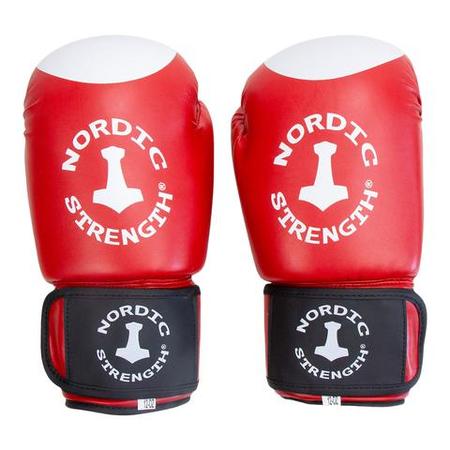 Boxhandschuhe von Nordic Strength, rot-weiß