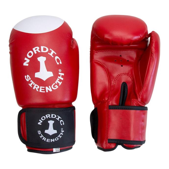 Boxhandschuhe von Nordic Strength, rot-weiß