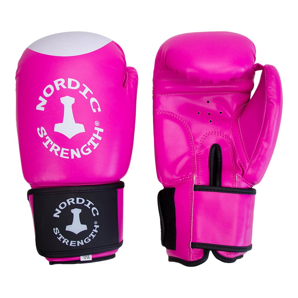 Boxhandschuhe von Nordic Strength, pink-weiß