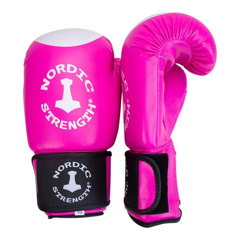 Boxhandschuhe von Nordic Strength, pink-weiß