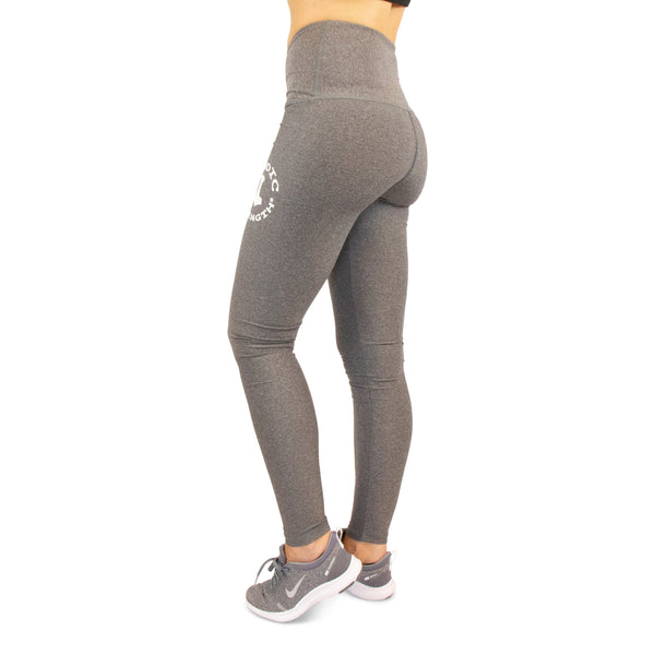 Leggings DELUXE, hohe Taille, grau